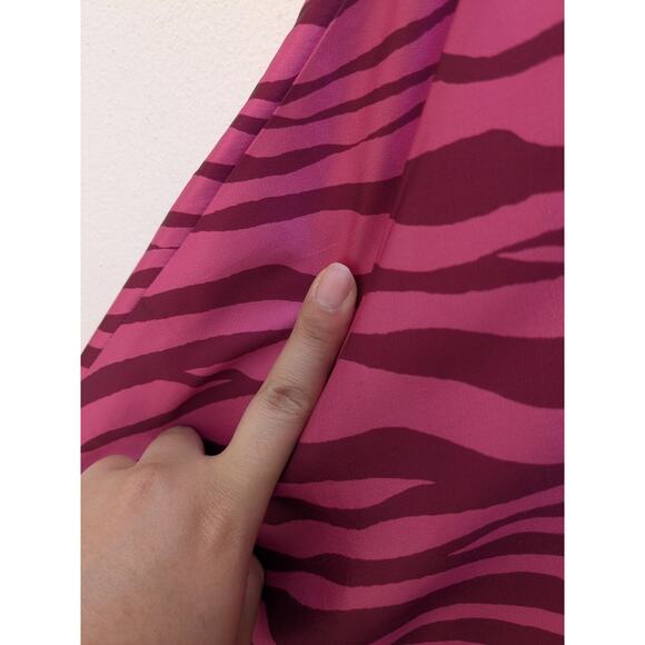 Princess Polly Women's Mini Dress Gia Pink Zebra Animal Print Cowl Neck Size 4 - Picture 5 of 16